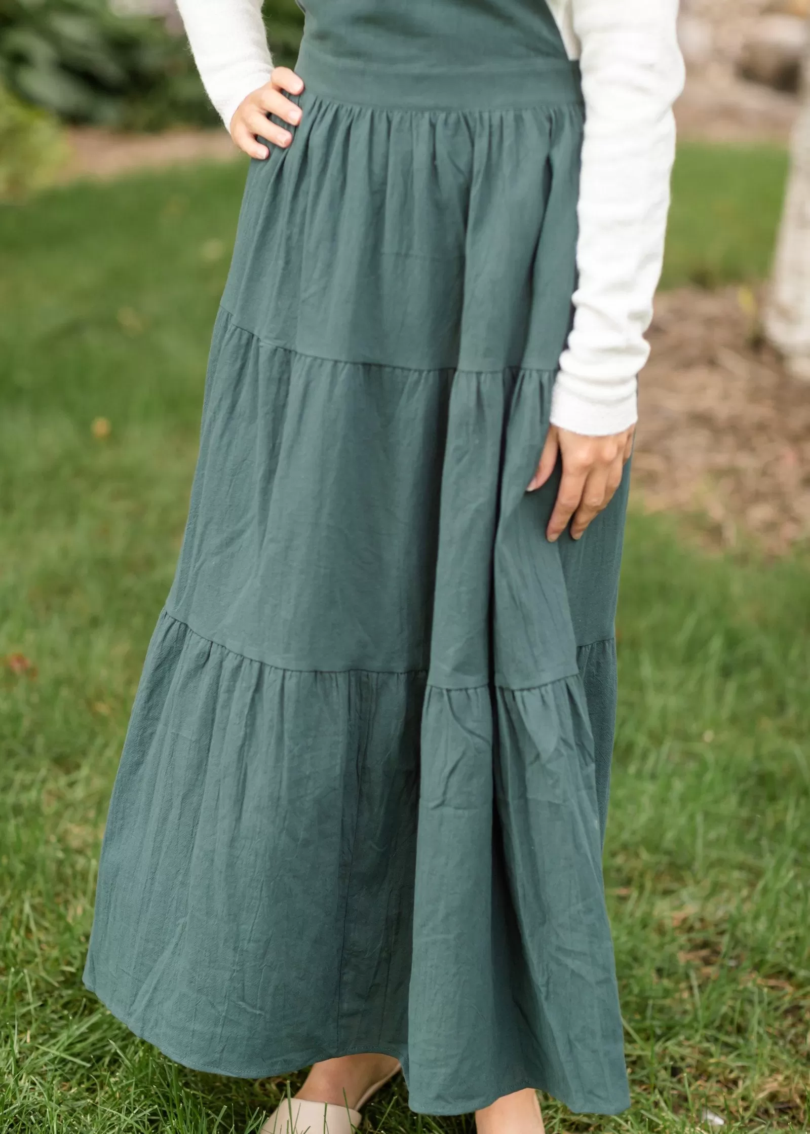 Adjustable Strap Overall Tiered Maxi Dress - FINAL SALE