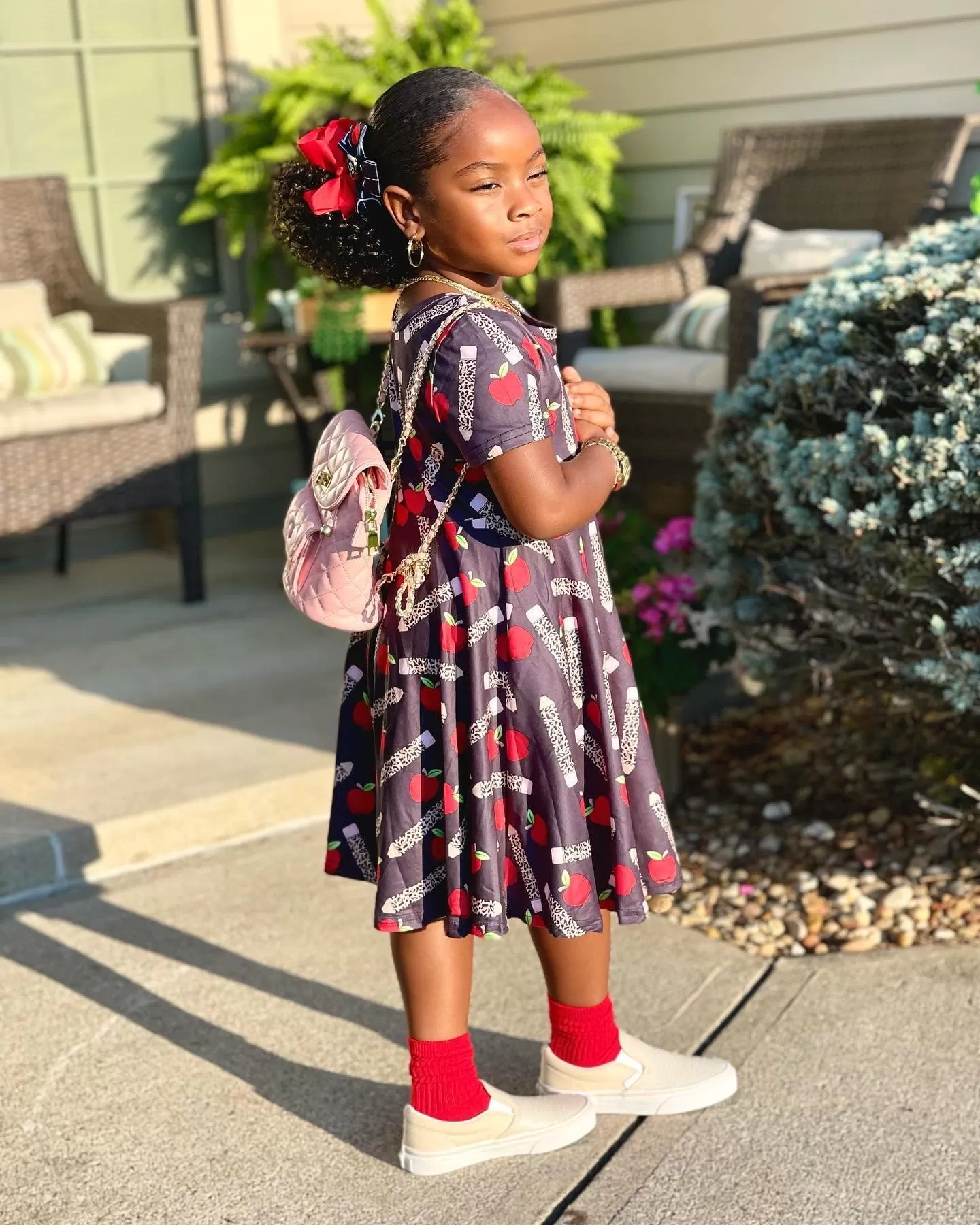 Apples & Leopard Print Pencils Dresses