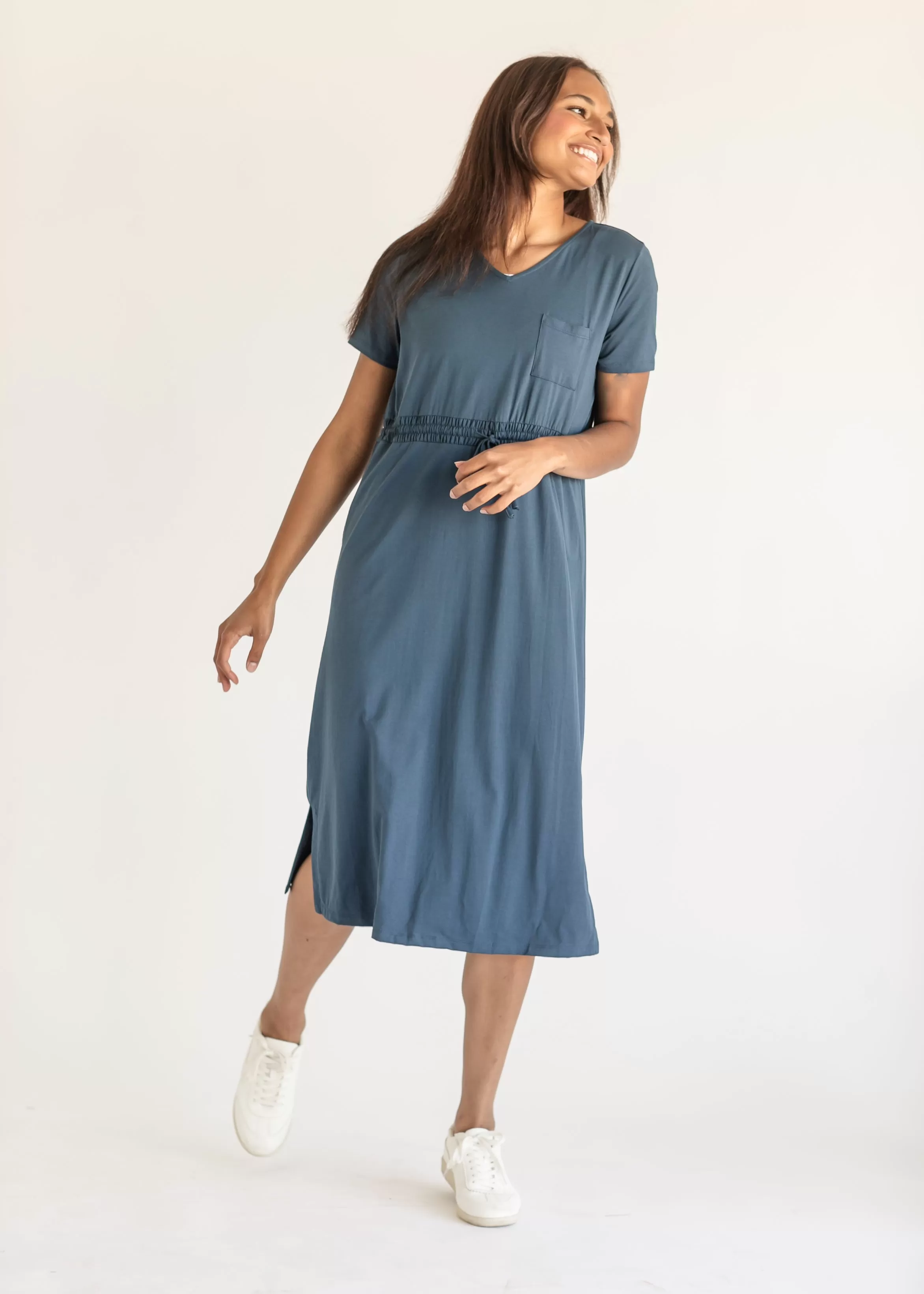 Ashley Short Sleeve Midi Dress - FINAL SALE