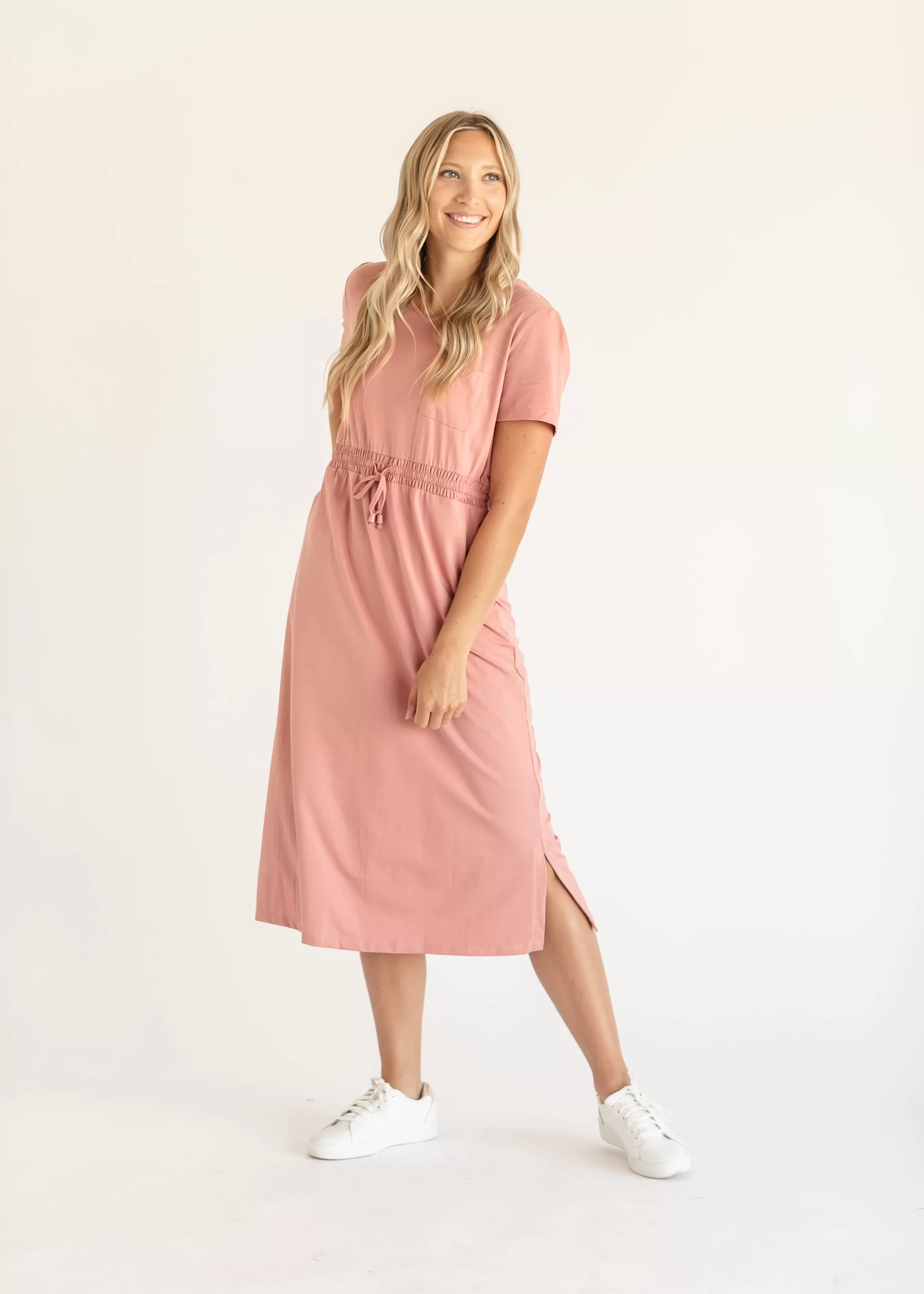 Ashley Short Sleeve Midi Dress - FINAL SALE