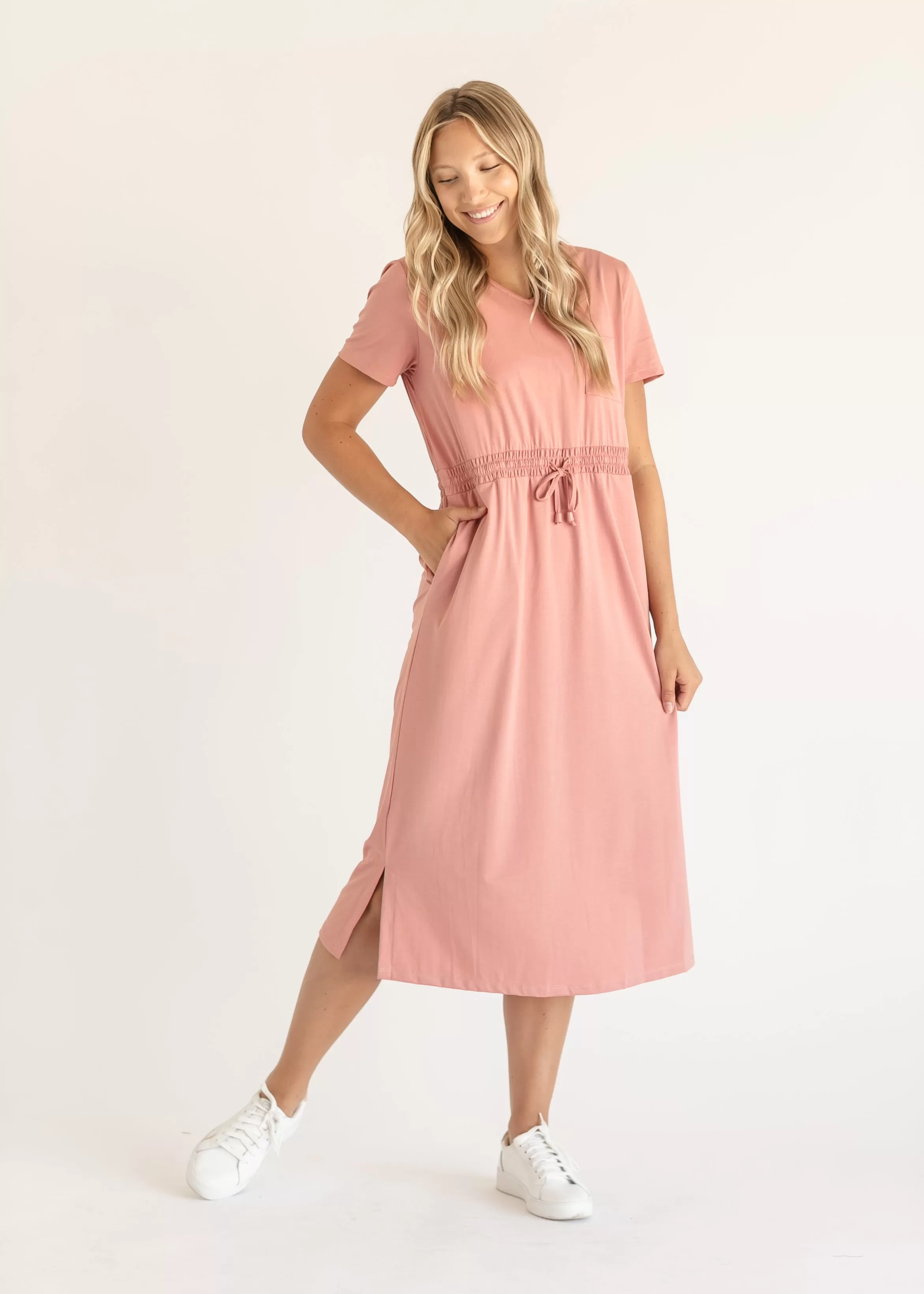 Ashley Short Sleeve Midi Dress - FINAL SALE