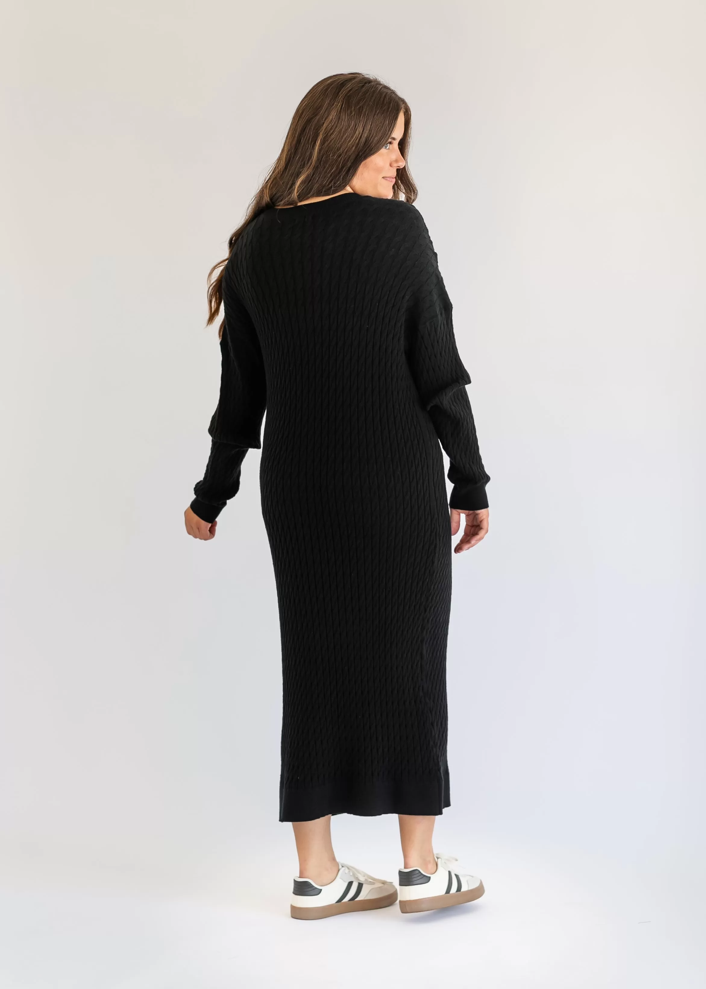 Aspen Cable Knit Sweater Dress