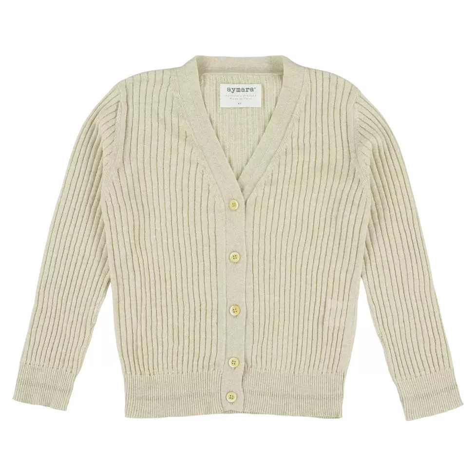 Aymara Mouse Ribbed Pili Cardigan