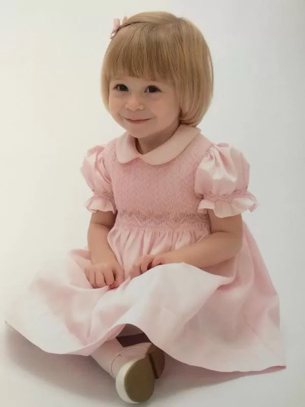 Baby Girls Pink Heirloom Smocked Easter Dress