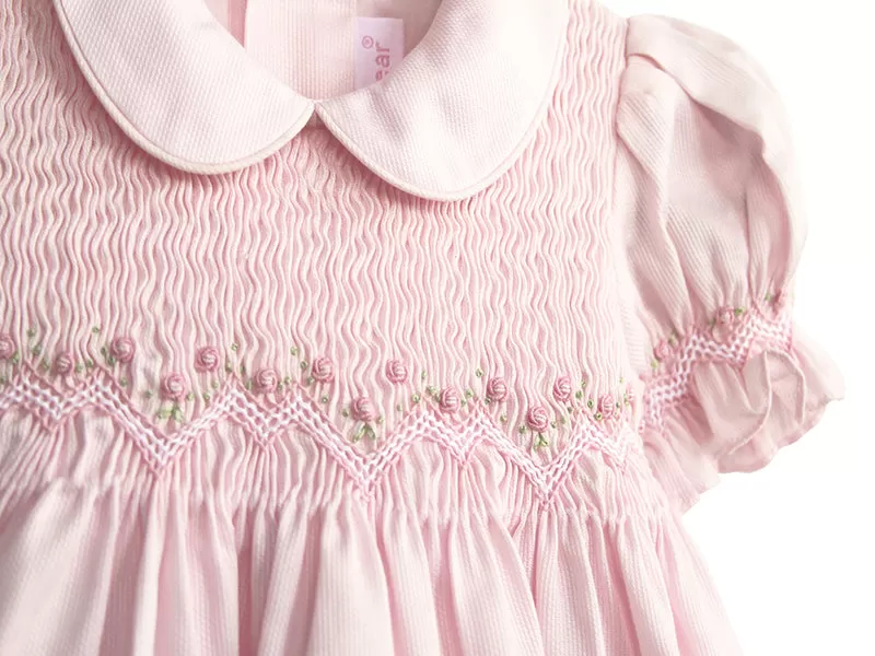 Baby Girls Pink Heirloom Smocked Easter Dress