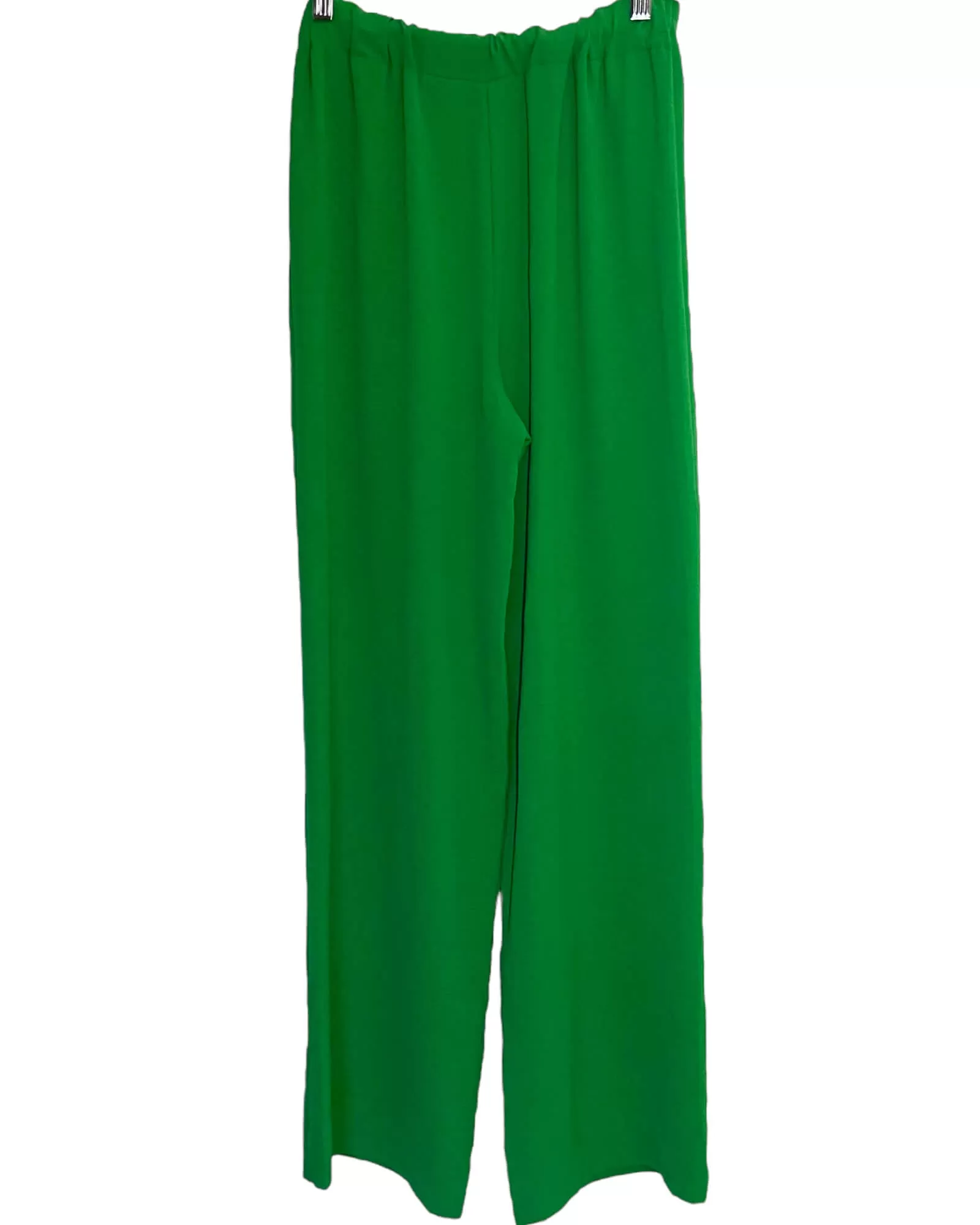 Bright Spring Kelly Green Wide Leg Wrap Pants