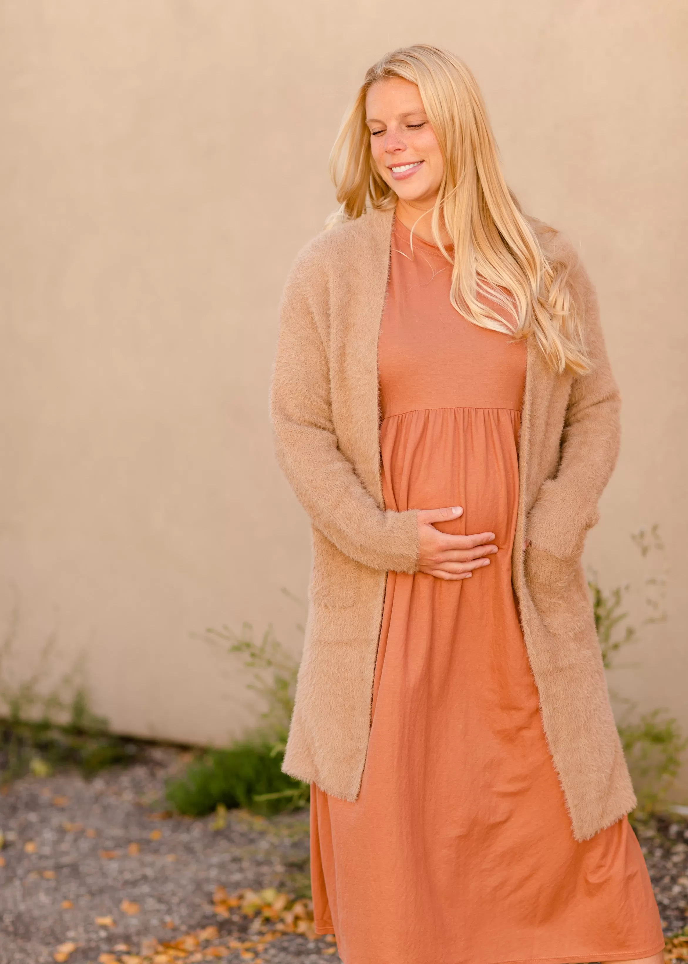 Brushed Open Front Pocket Cardigan - FINAL SALE