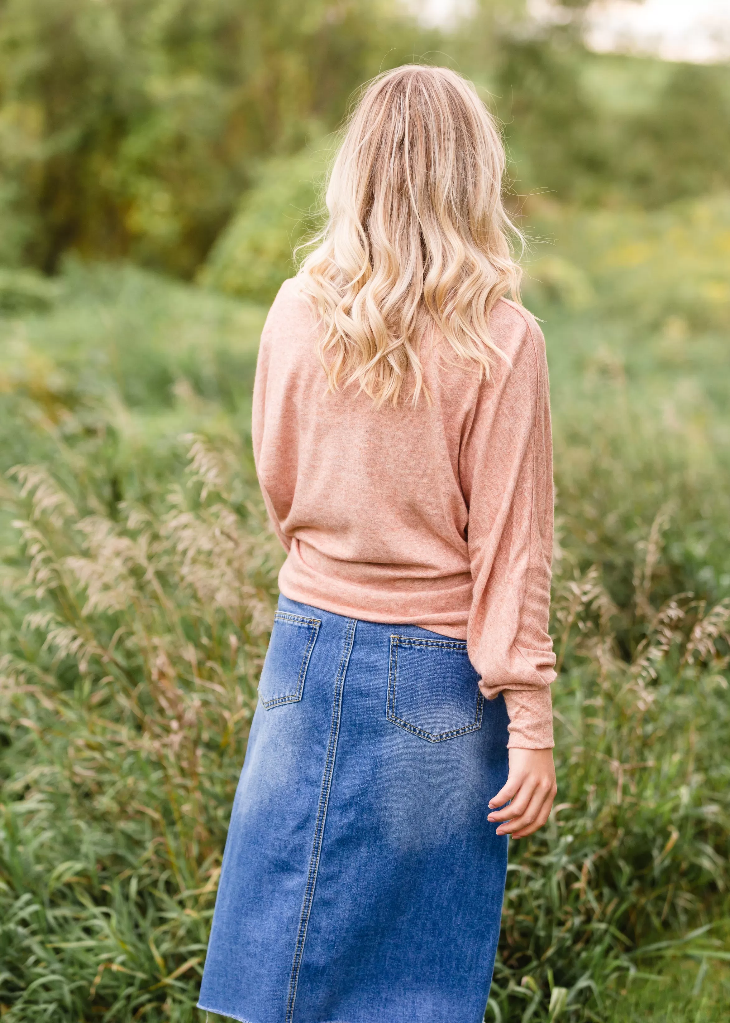 Burnt Orange Boat Neck Top - FINAL SALE