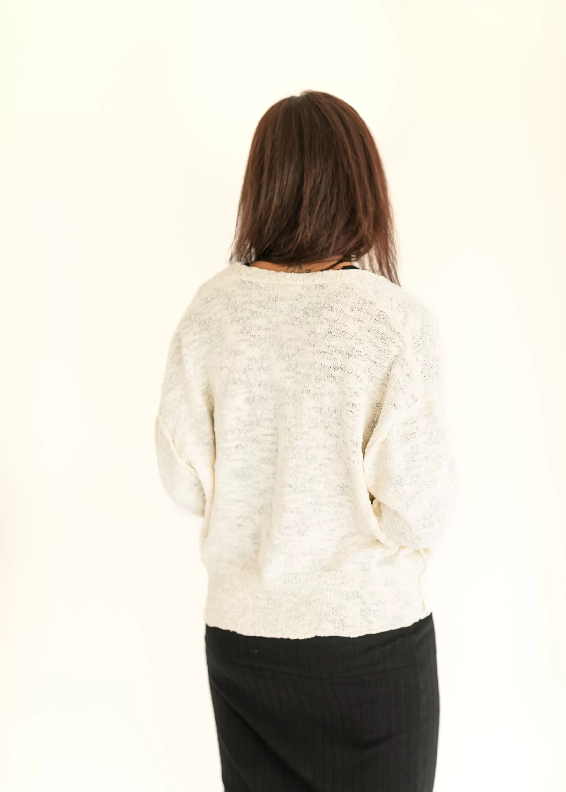 Button Front Drop Shoulder Cardigan - FINAL SALE