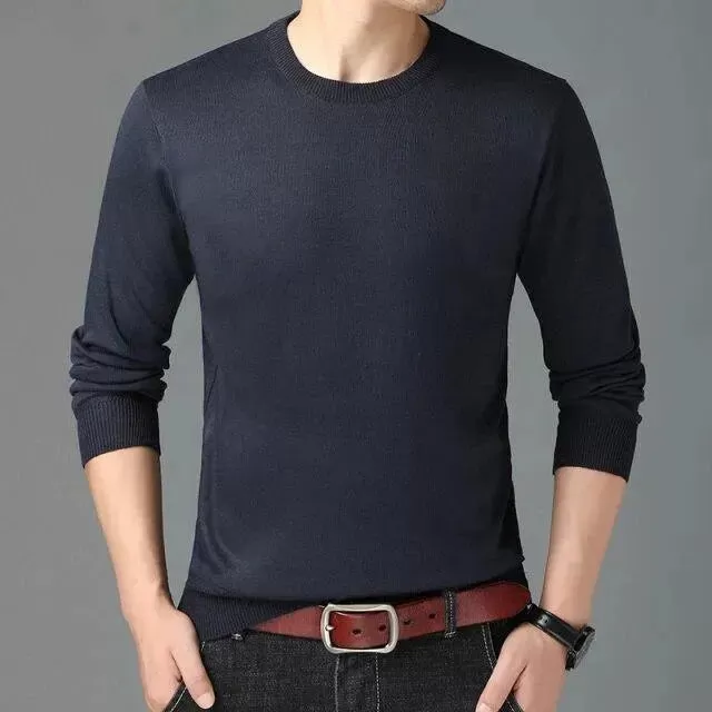 Casual Crewneck Men Sweaters