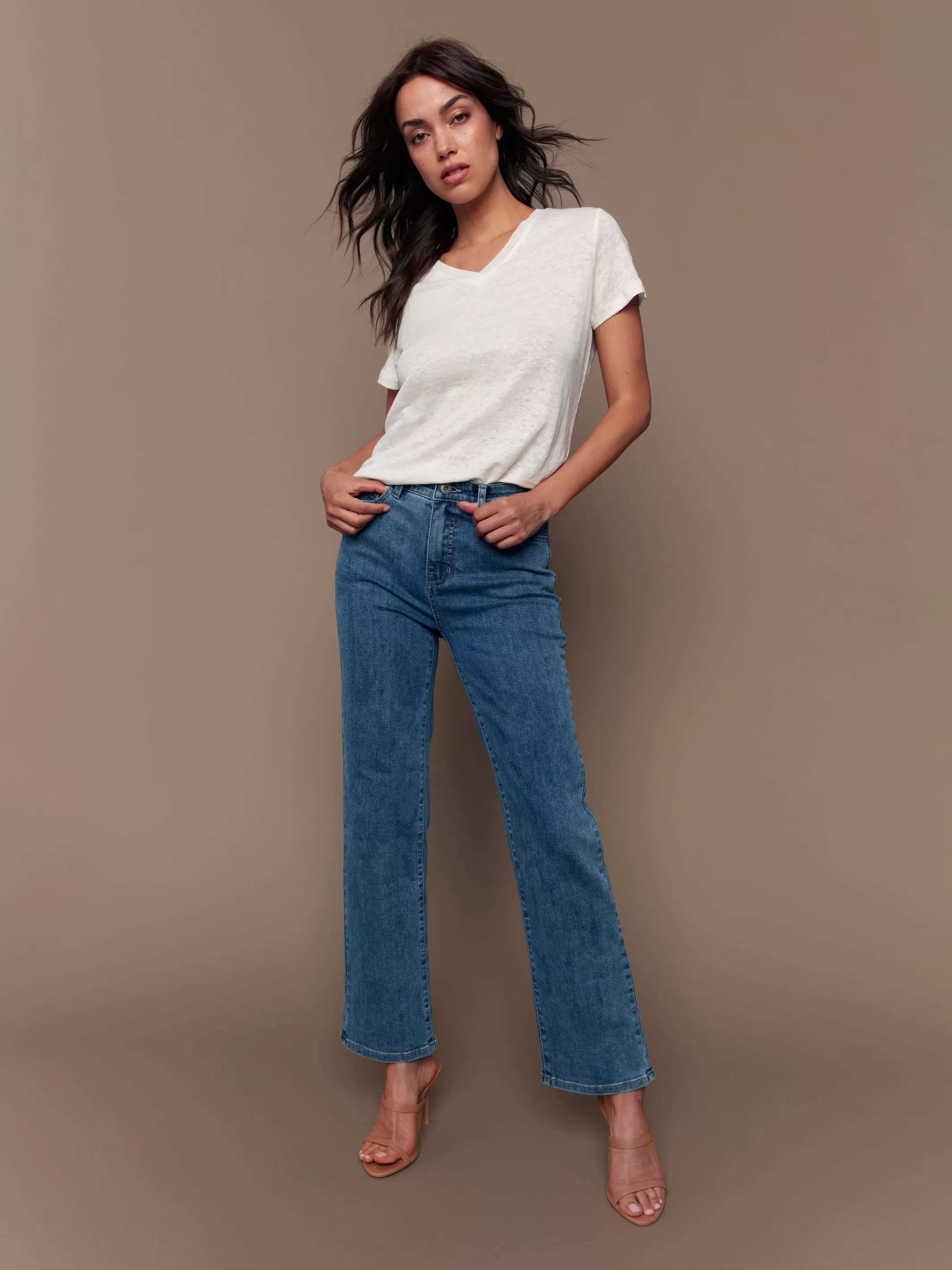 Charlotte Straight Leg Jeans - Medium Blue