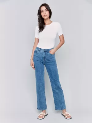 Charlotte Straight Leg Jeans - Medium Blue