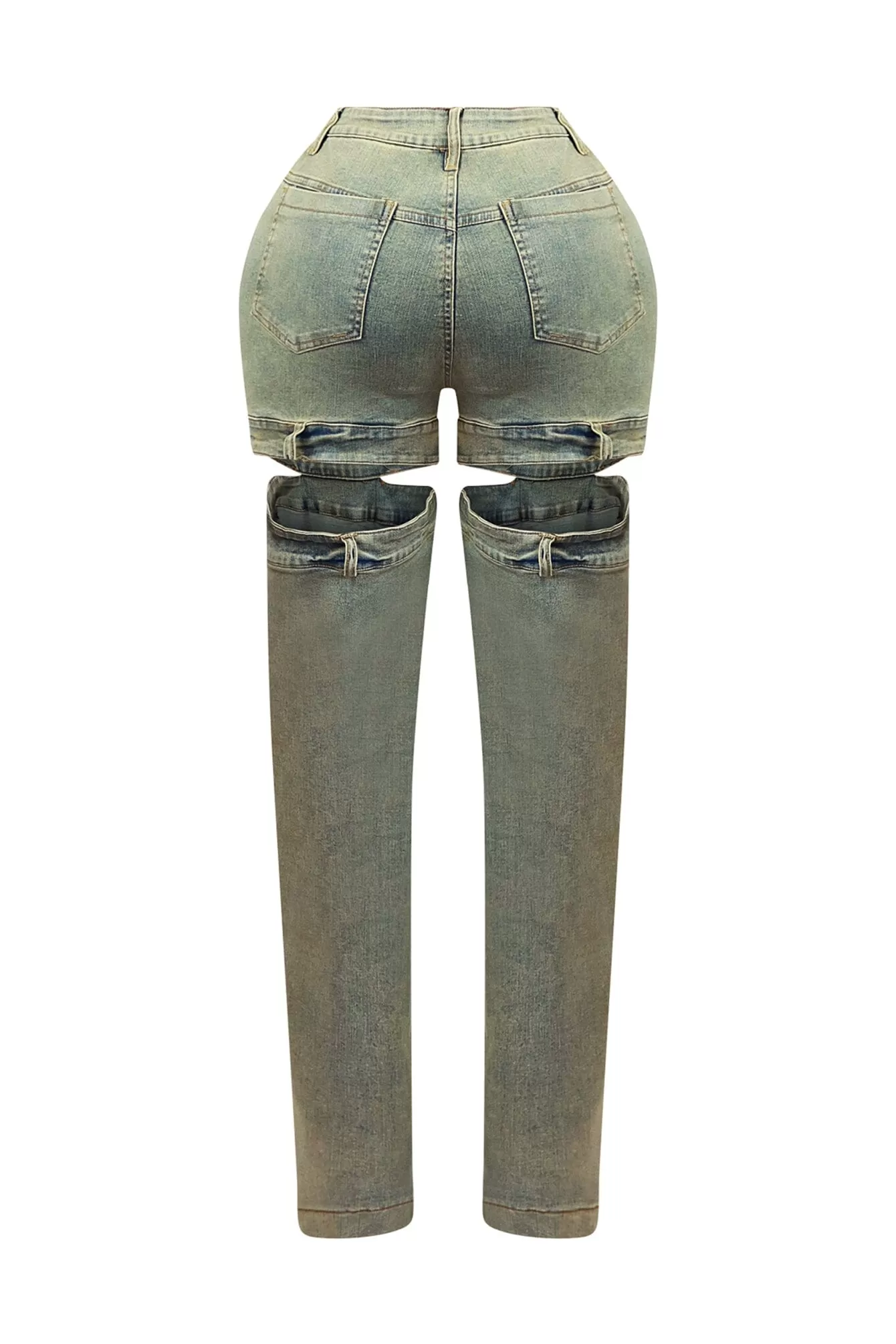 Darby Washed Cut Out Denim Jeans