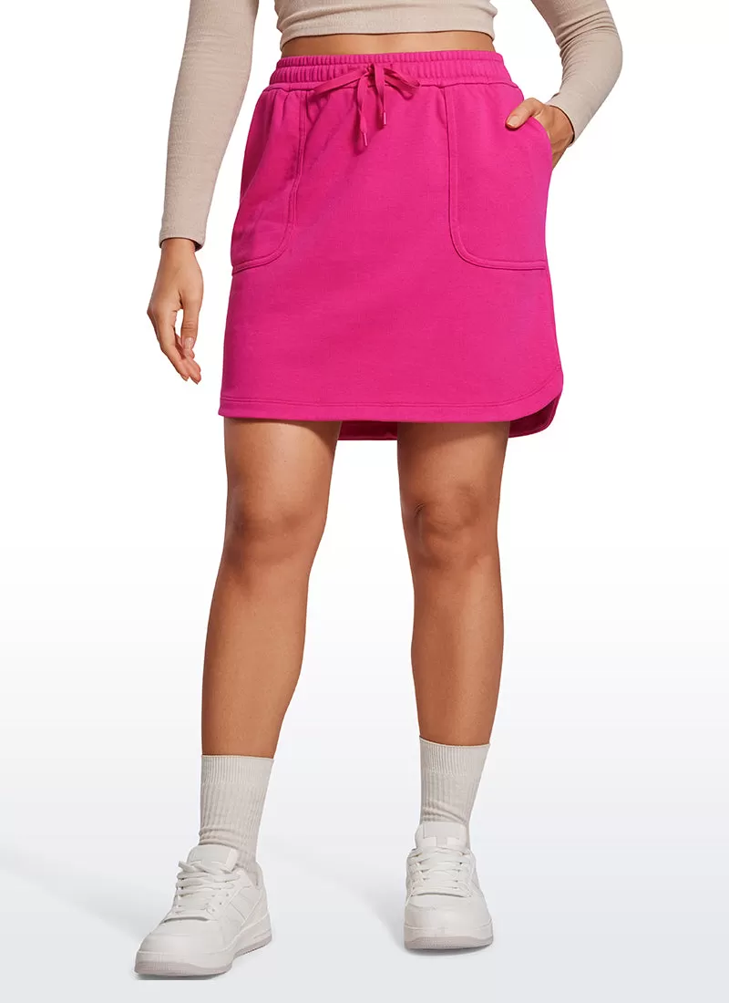 Down the Street Cotton Sweat Jersey Skirts 17'' with Pockets