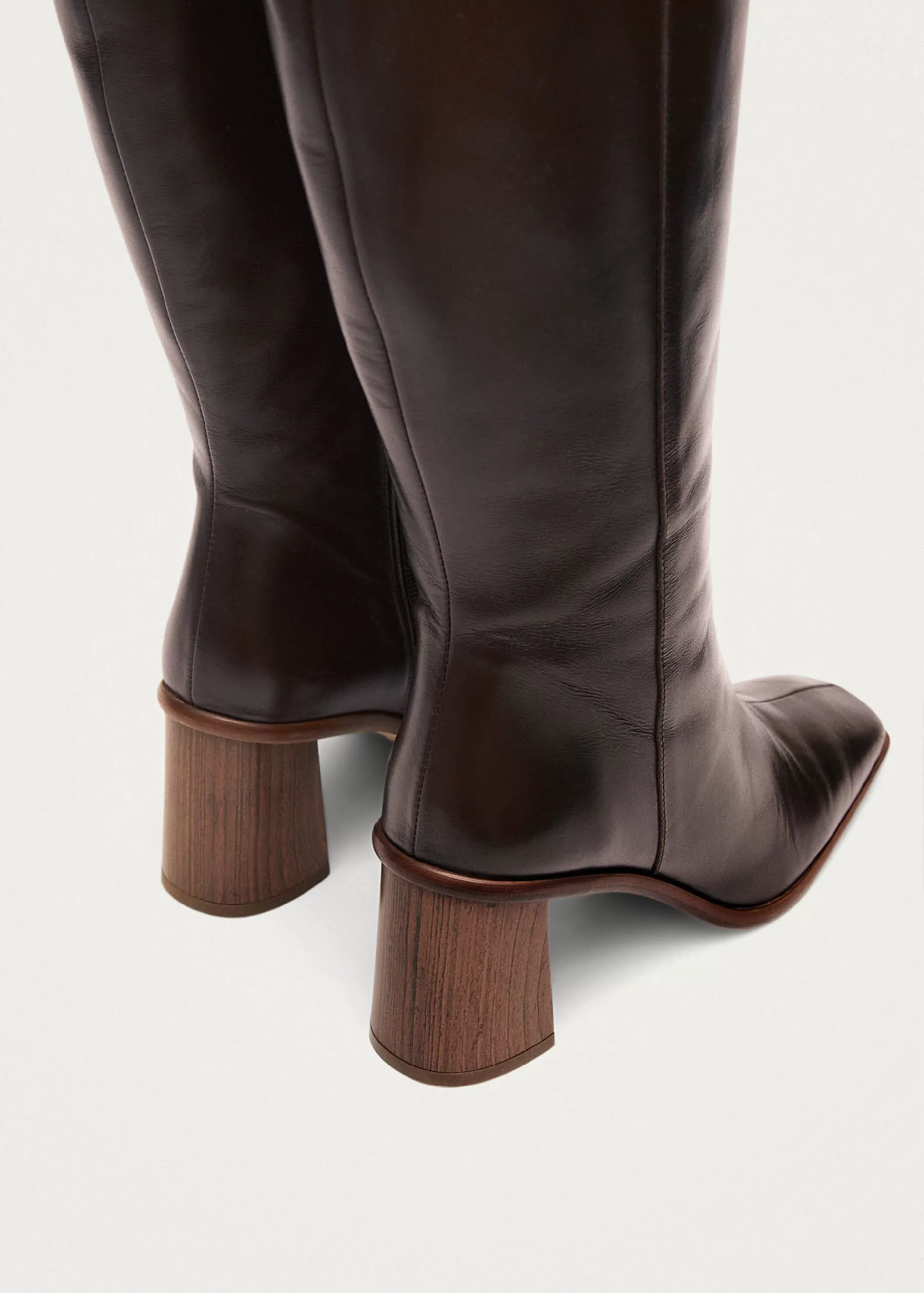 East Coffee Brown Leather Boots