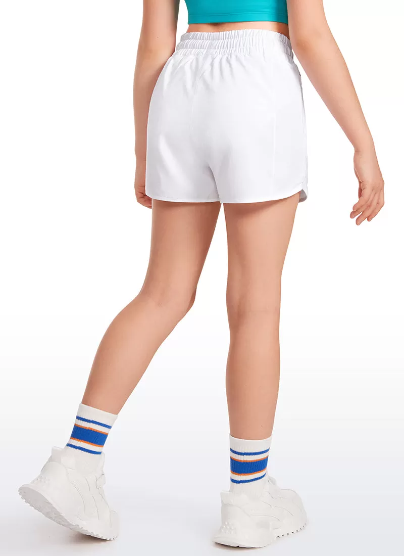 Feathery-Fit Soft Girls Mesh Liner Shorts with Zip Pockets