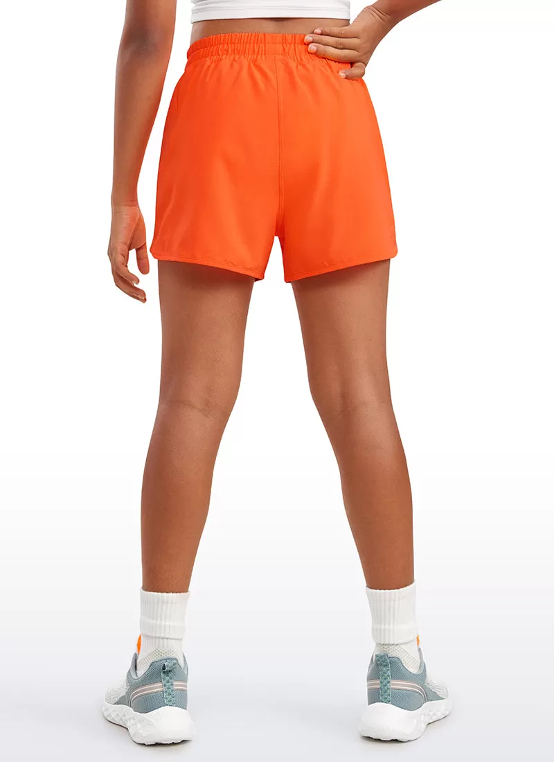 Feathery-Fit Soft Girls Mesh Liner Shorts with Zip Pockets