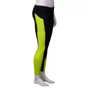 FINAL SALE: Comet Reflective Women's Running Tight in Black/Flo Lime