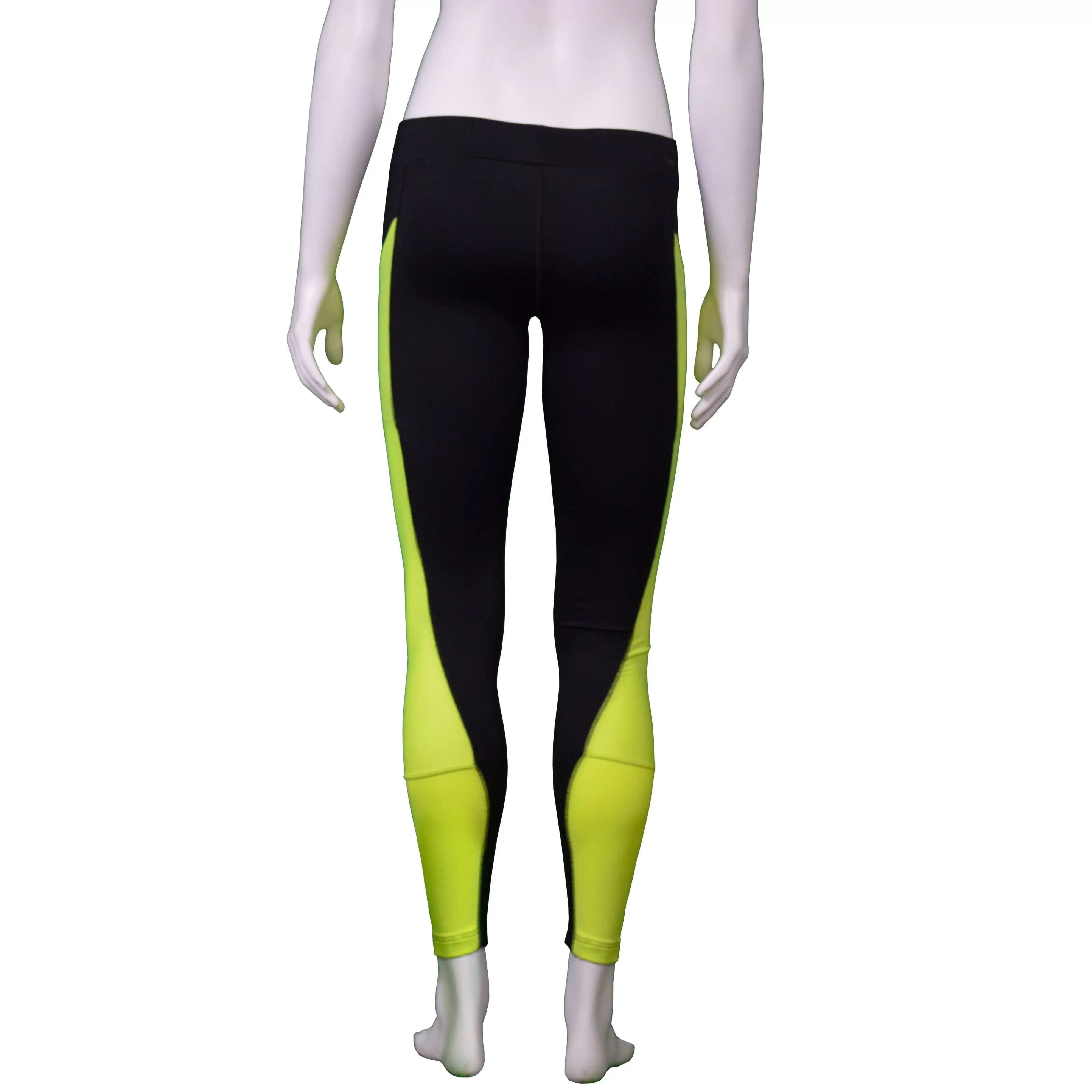 FINAL SALE: Comet Reflective Women's Running Tight in Black/Flo Lime