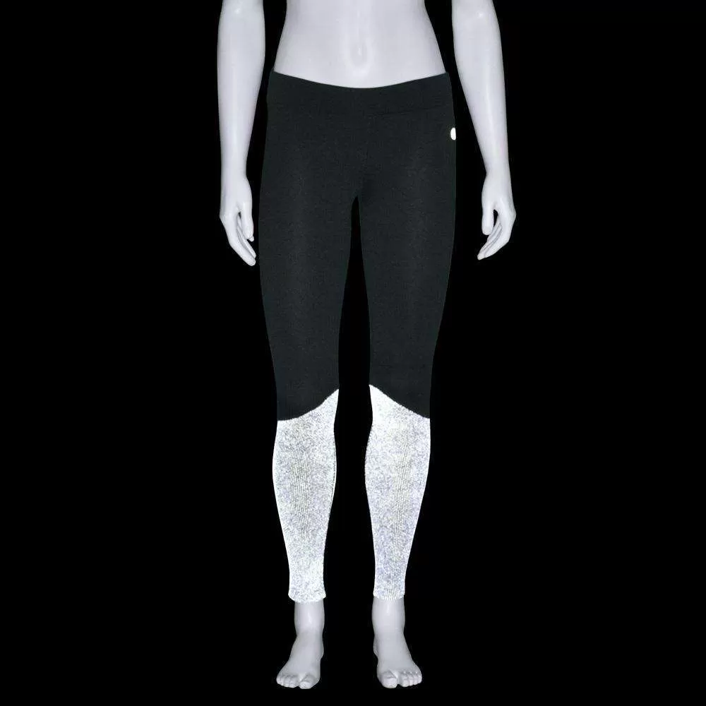 FINAL SALE: Satellite Reflective Women's Cold Weather Running Tight in Black Firenz