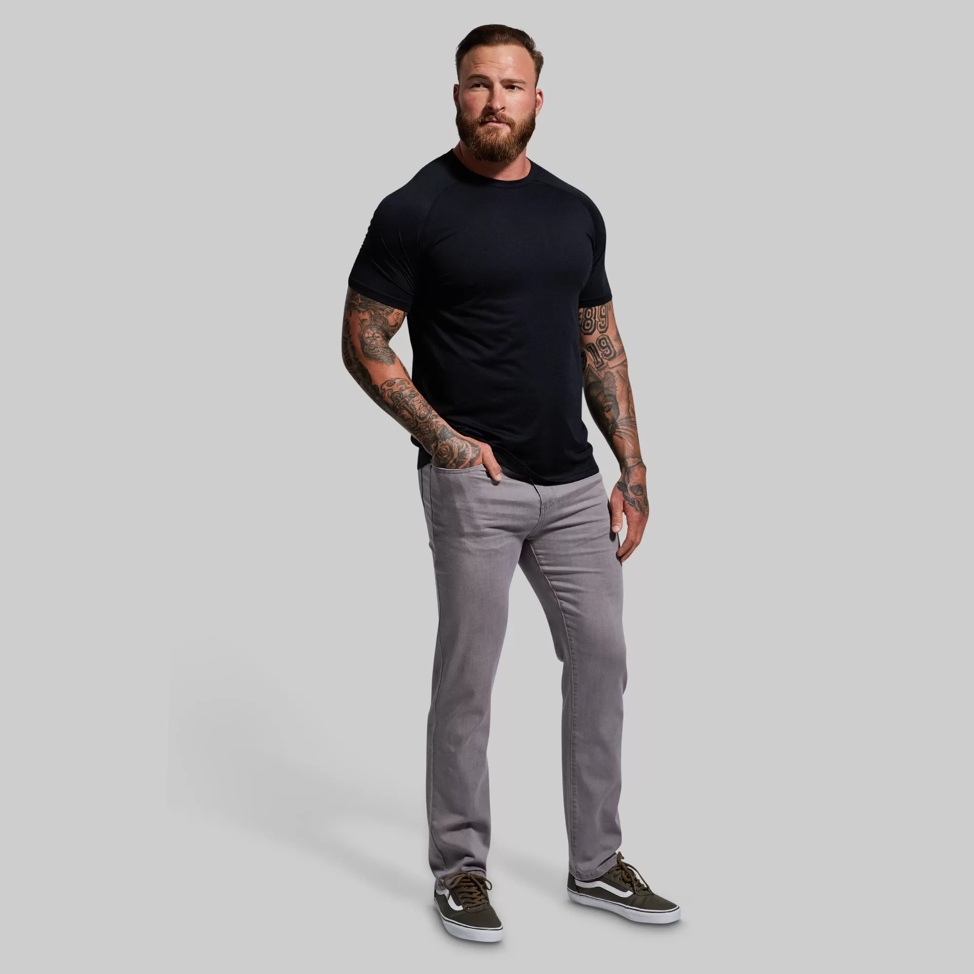 FLEX Stretchy Athletic Fit Jean (Grey)