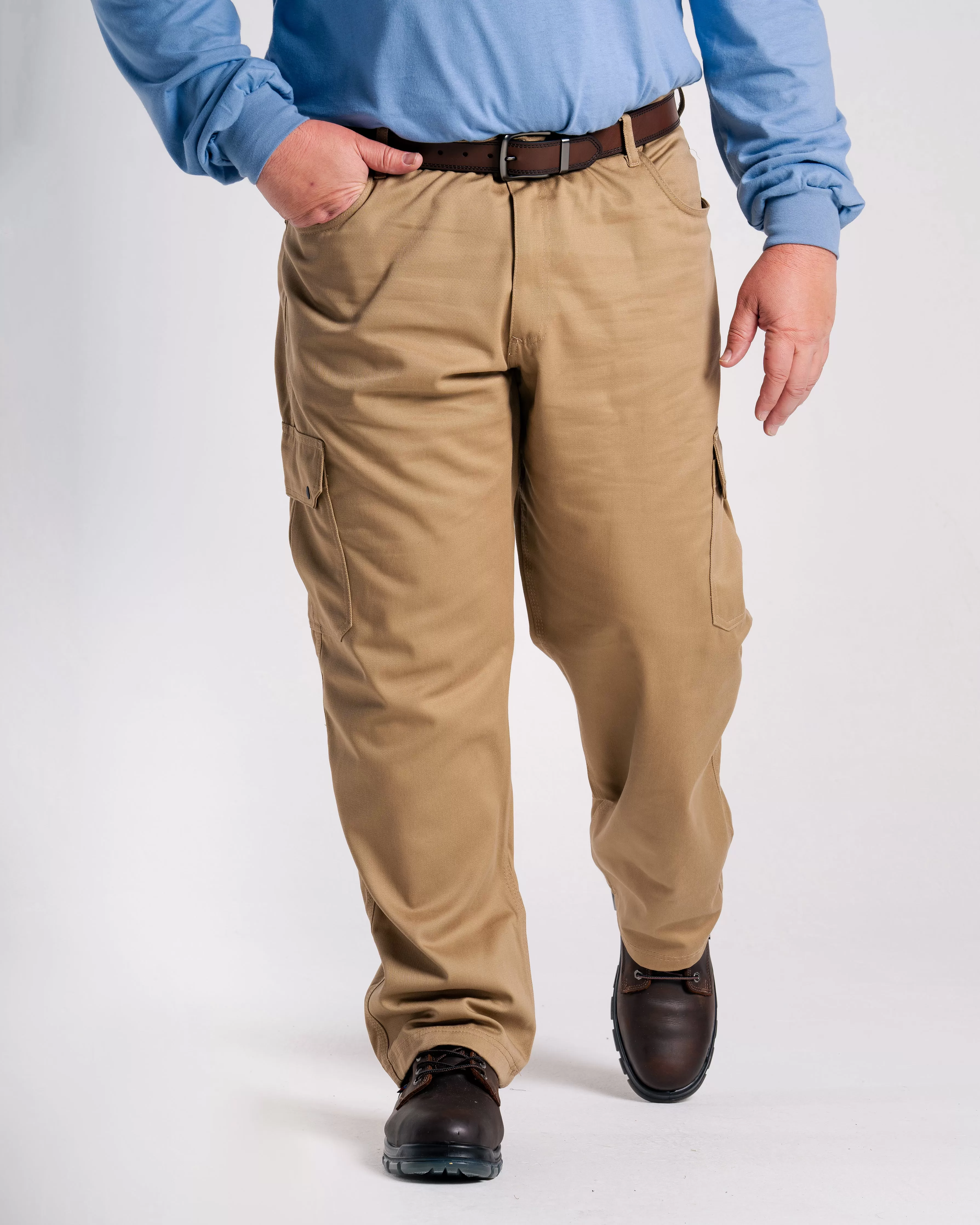 FR Cargo Pants | 28-44 Waist | 9oz. 100% Cotton | Khaki