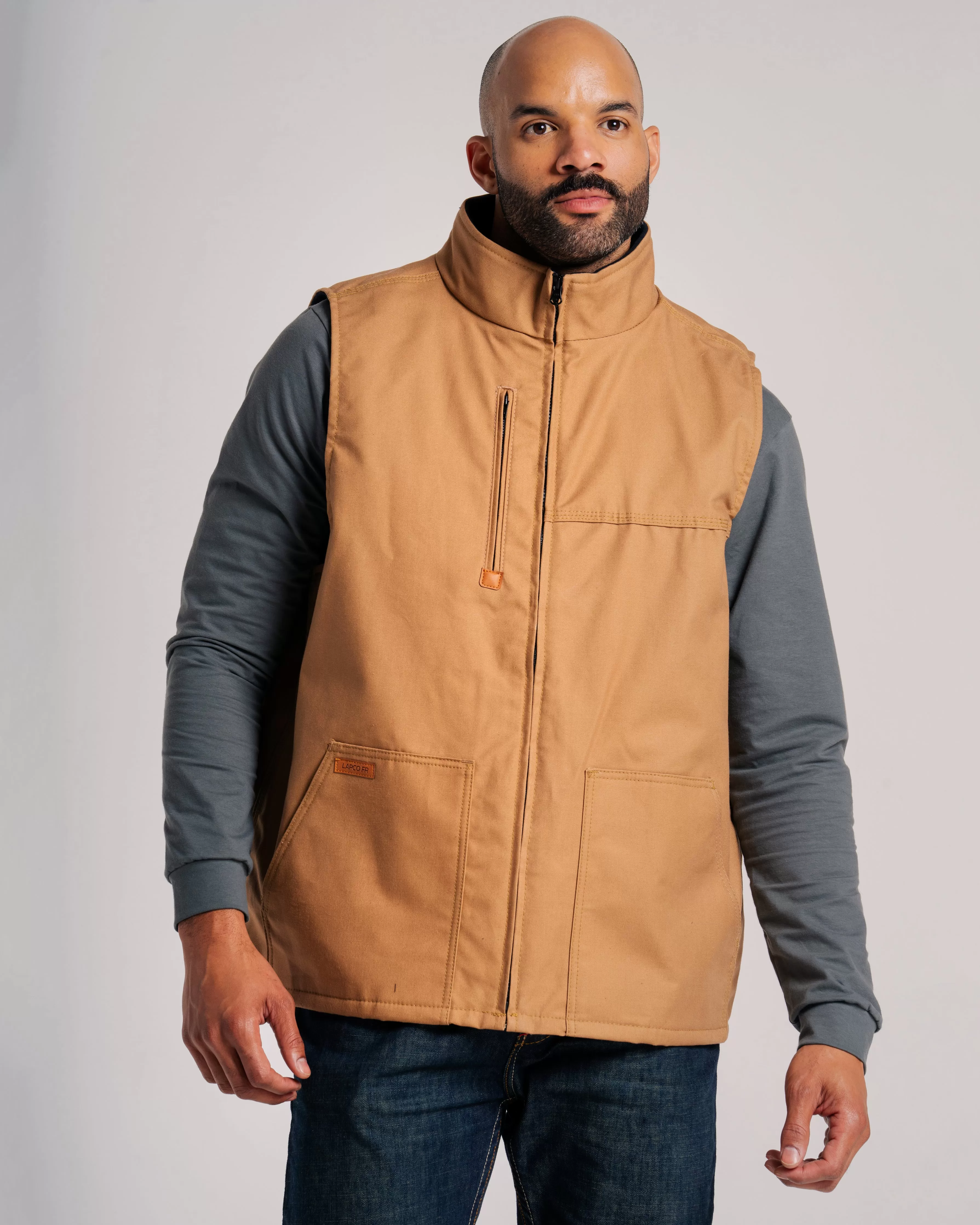 FR Fleece Lined Vest with Windshield Technology | Brown