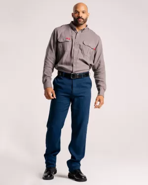 FR Uniform Pants made with 5oz. TecaSafe One® Inherent | Waist 46-60 | Denim Navy