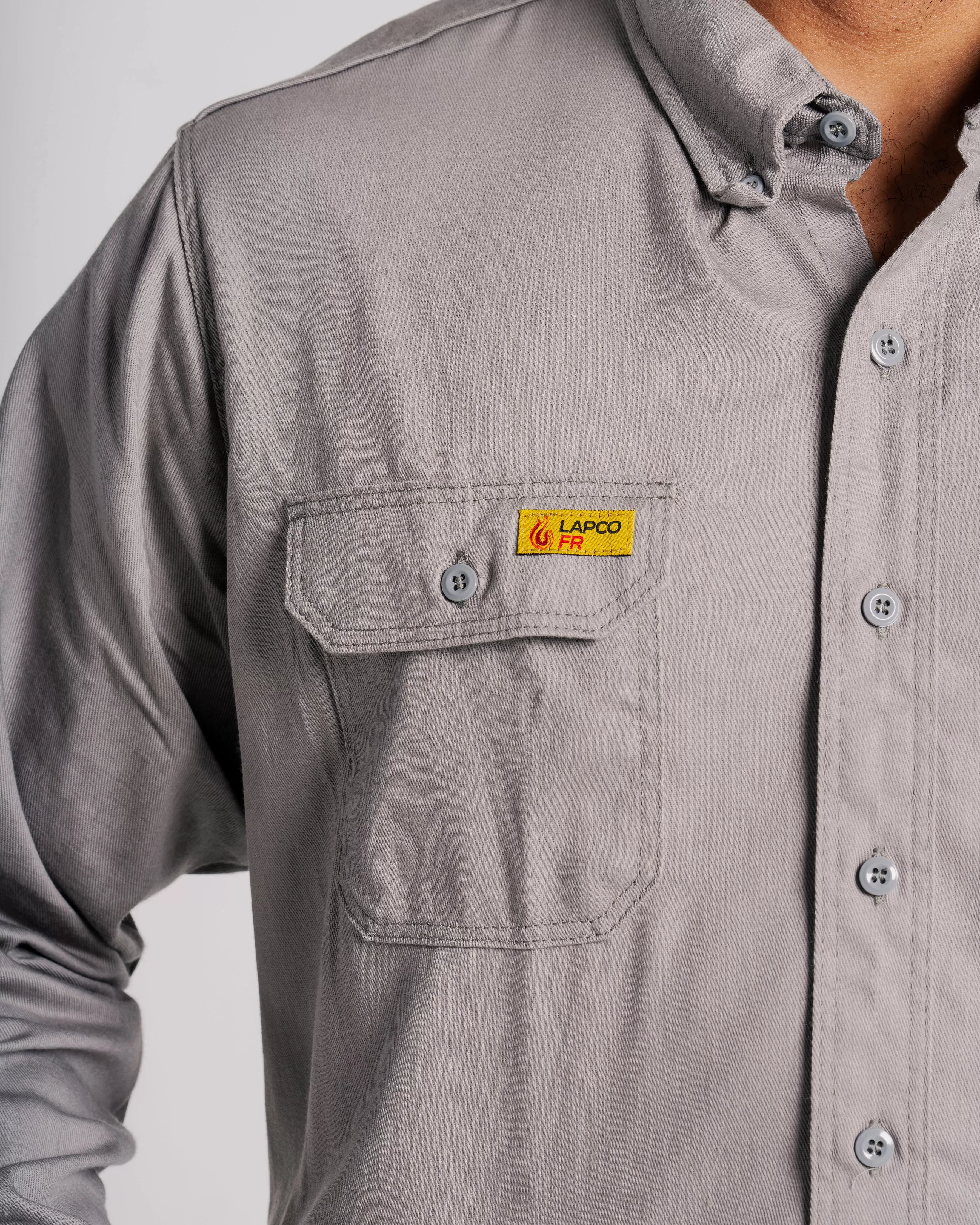 FR Uniform Shirt | 6oz. 88/12 Blend | Gray