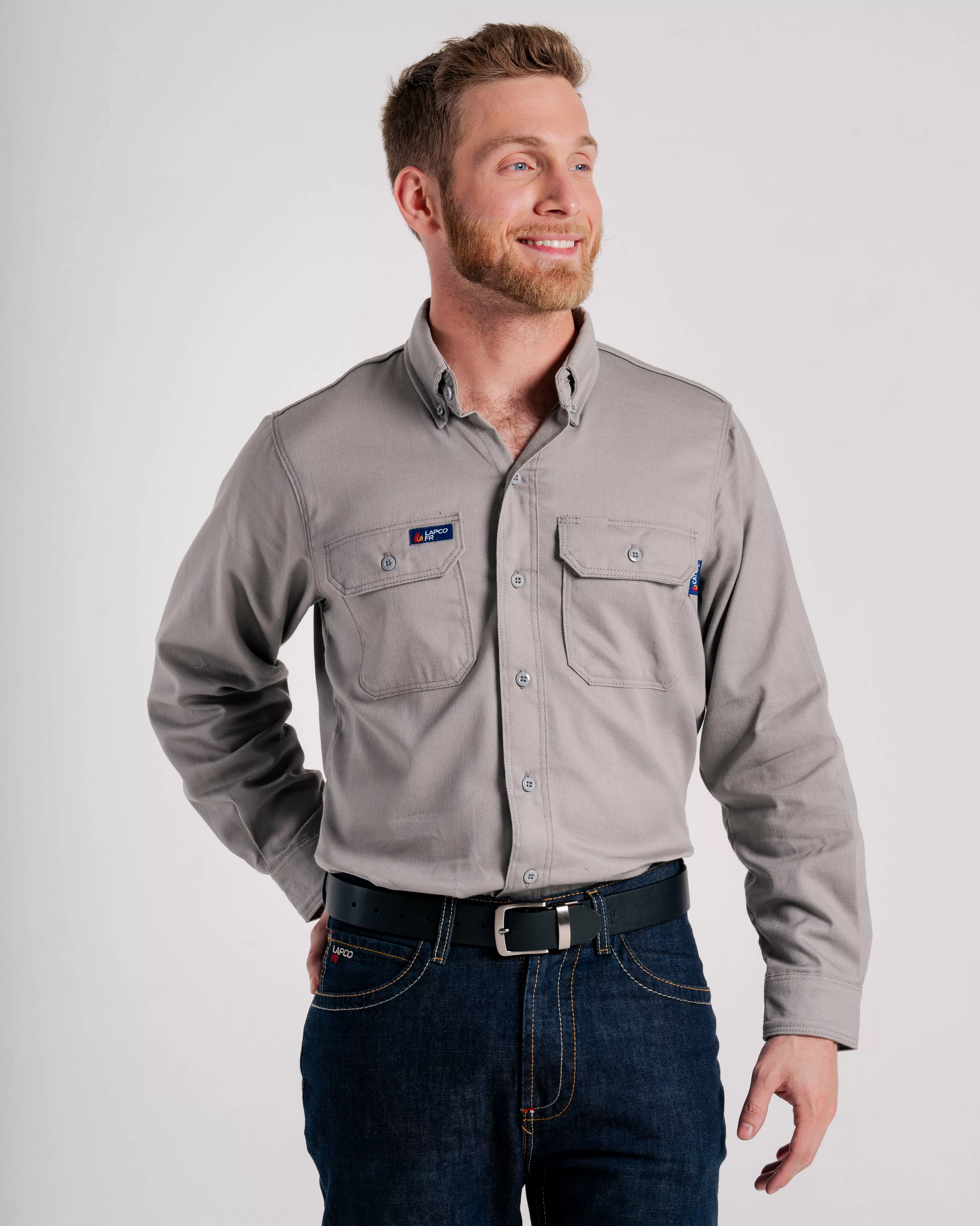 FR Uniform Shirt | 6oz. 88/12 Blend | Gray