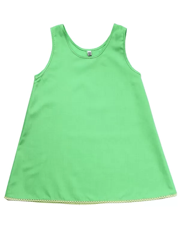 Girls Basic Green Under slip