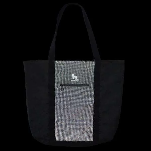 GlowDog Large Reflective Tote Bag in Black