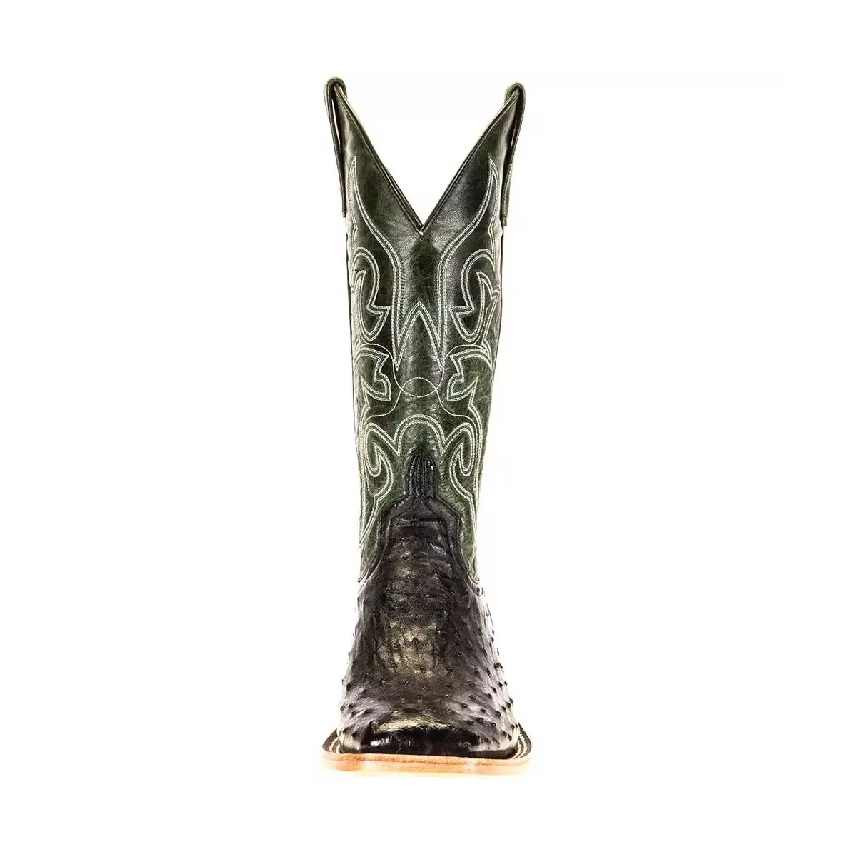 Horse Power Emerald Explosion Full Quill Ostrich Western Boot