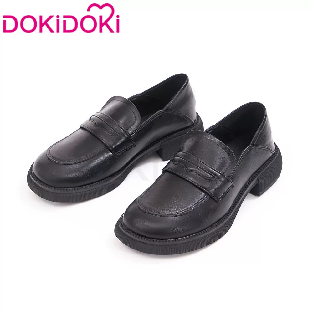 【In Stock】DokiDoki Cosplay Amana Riko / Iwato Suzume / Iki Hiyori / Ootori Emu JK Uniform Black / Brown / Nude Shoes