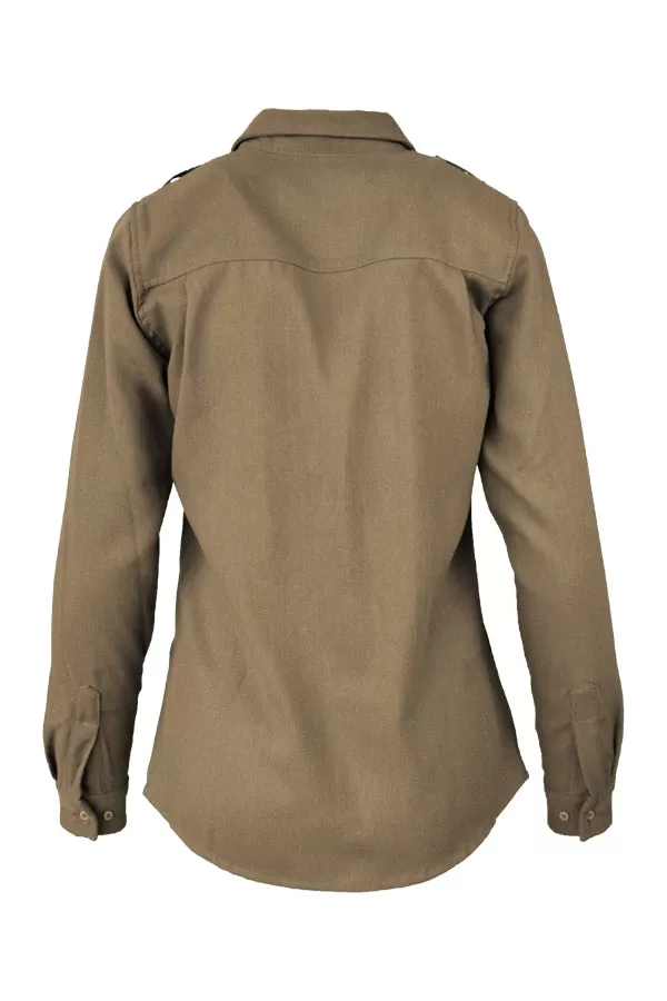 Ladies FR Uniform Shirts made with 5oz. TecaSafe One® Inherent | Khaki