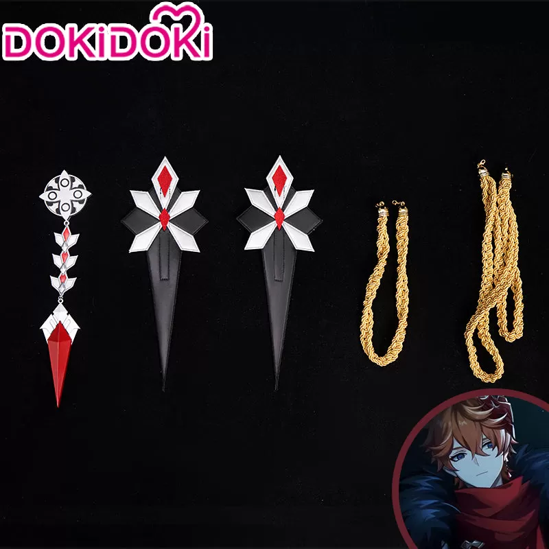 【Last Batch】DokiDoki-R Game Genshin Impact Cosplay Columbina / Pantalone / Sandrone / Il Dottore /  Scaramouche / Capitano / Tartaglia  Accessories FATUI Harbinger  Cloak Childe