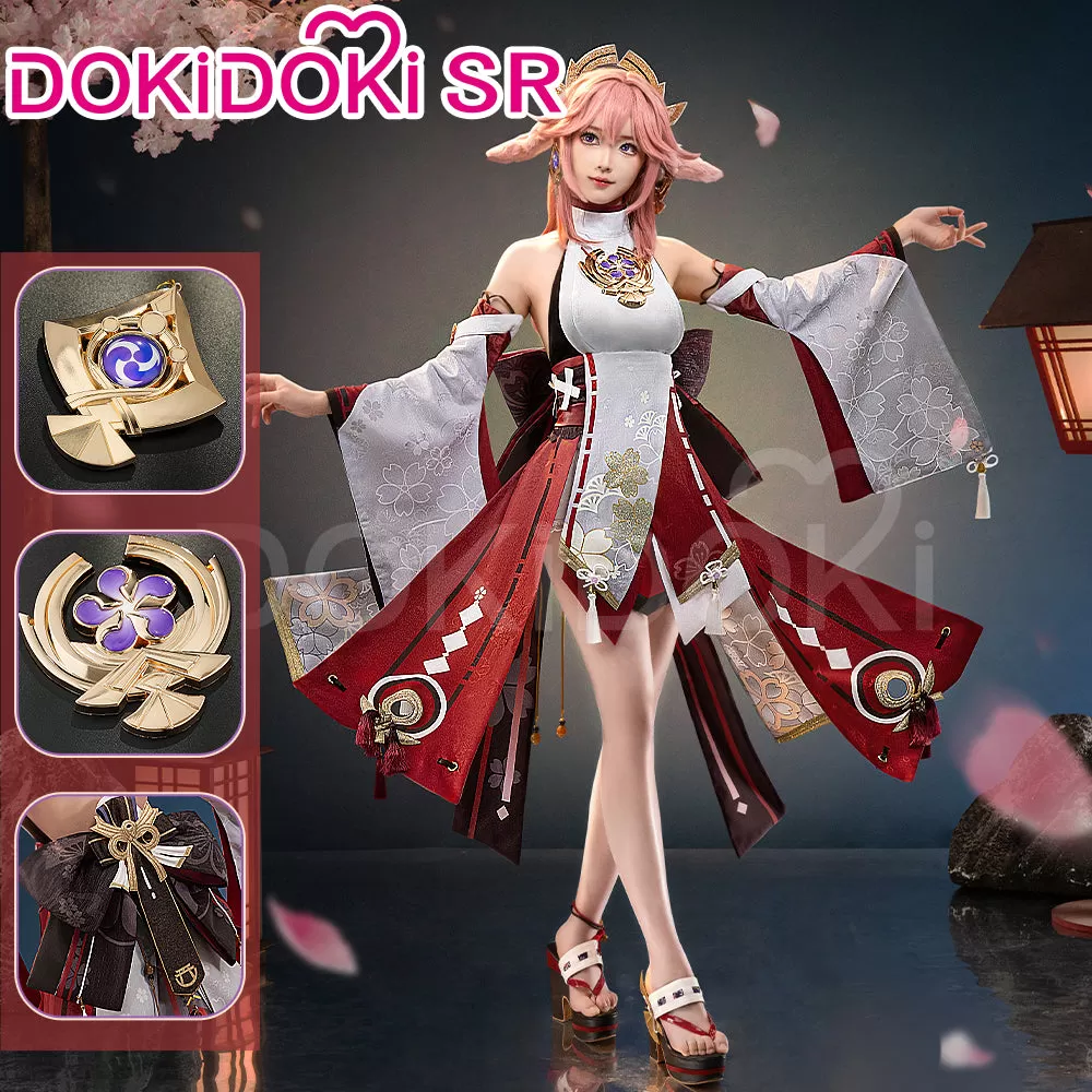 【LAST BATCH】【Partial Size Ready For Ship】DokiDoki-SR Game Genshin Impact Yae Miko Cosplay Costume / Shoes