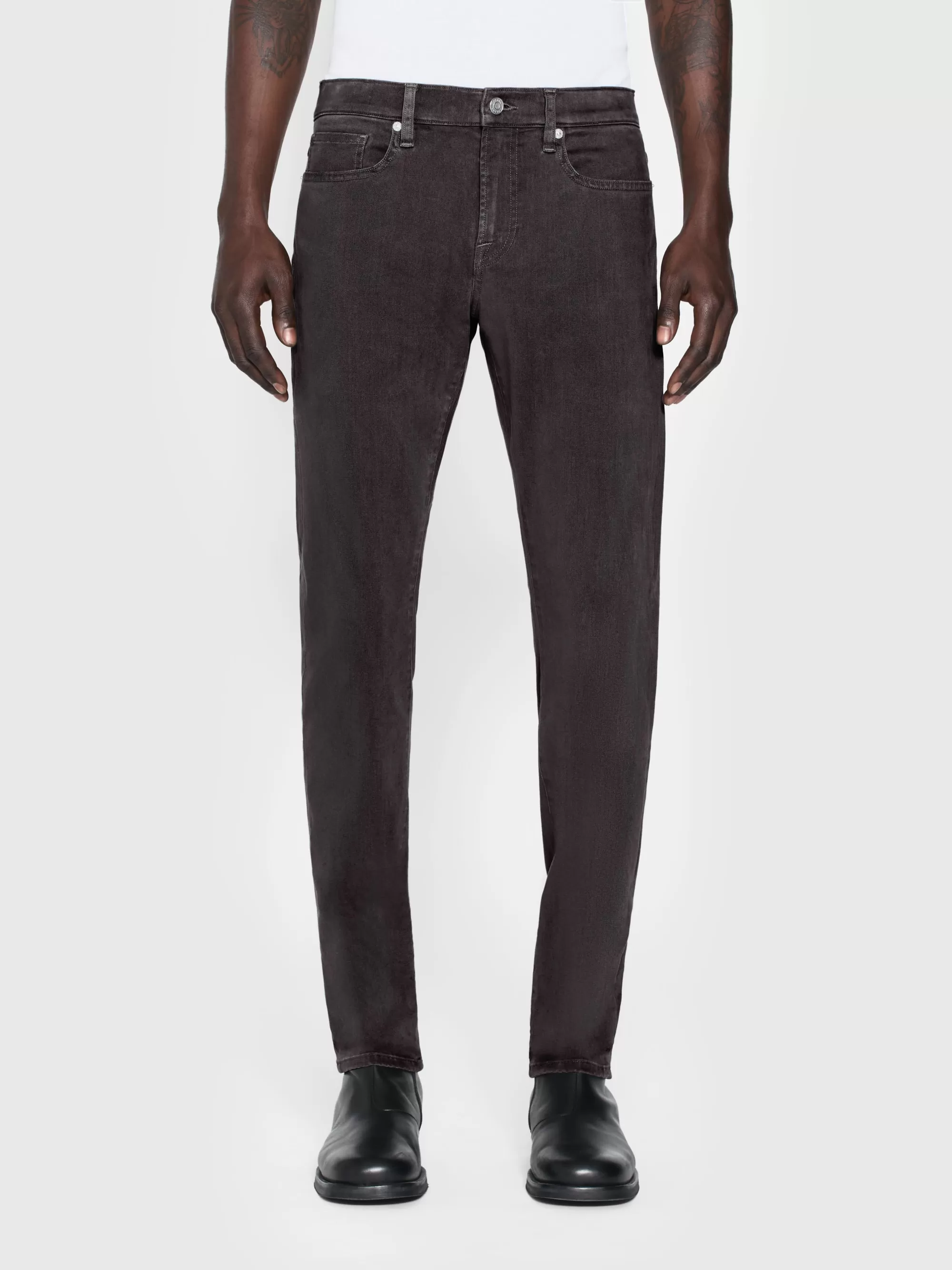 L'Homme Slim Brushed Twill -- Slate Gray