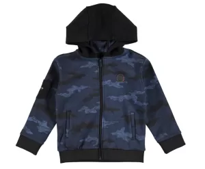 Mayoral Boys Blue Camouflage Zip Sweatshirt