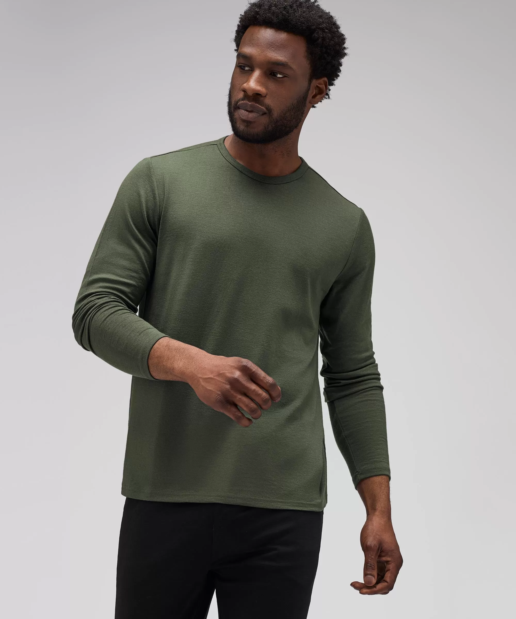 Men's Long Sleeve Merino Crew