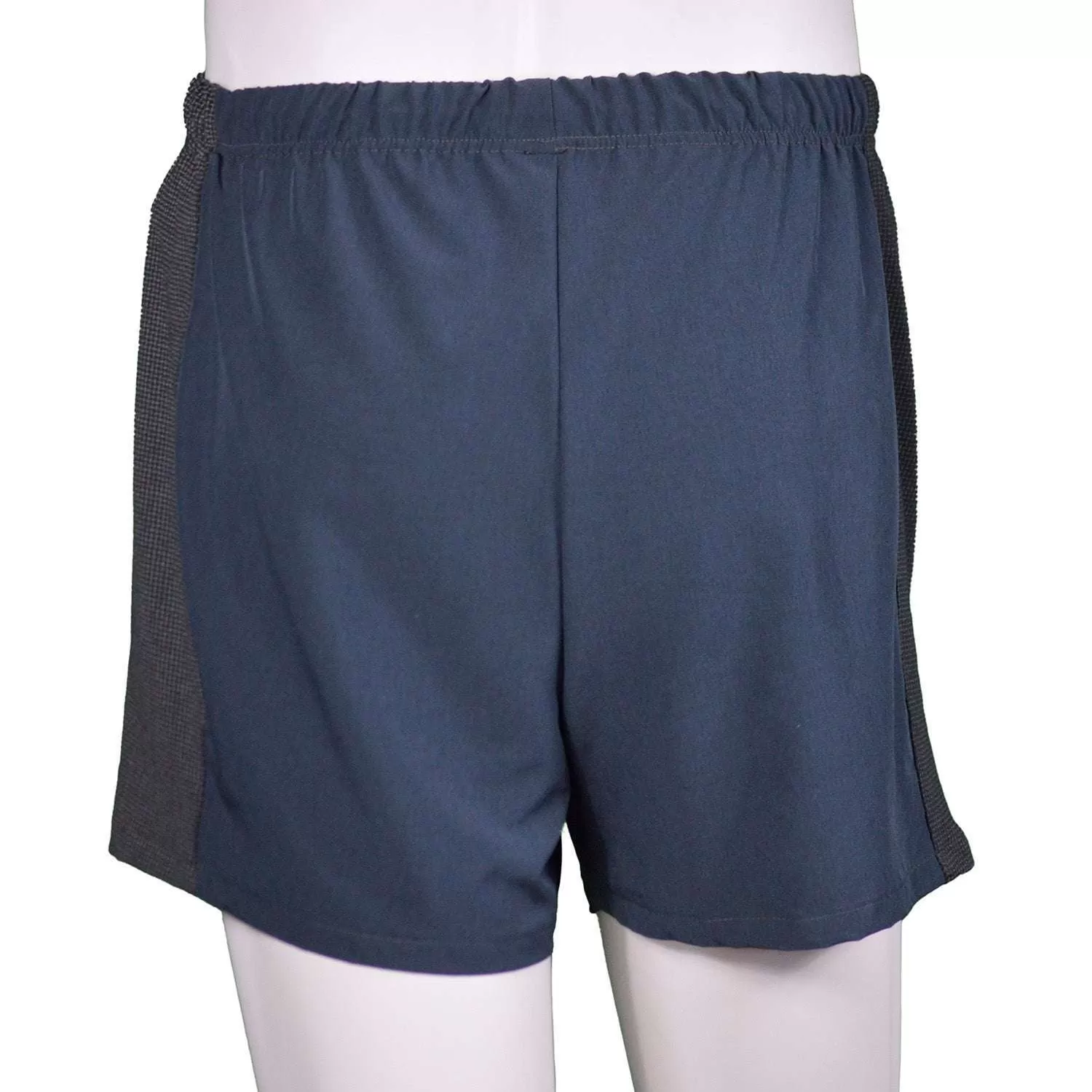 Men's Reflective Endeavor 5" Running Short in Heather Dark Cobalt / Black