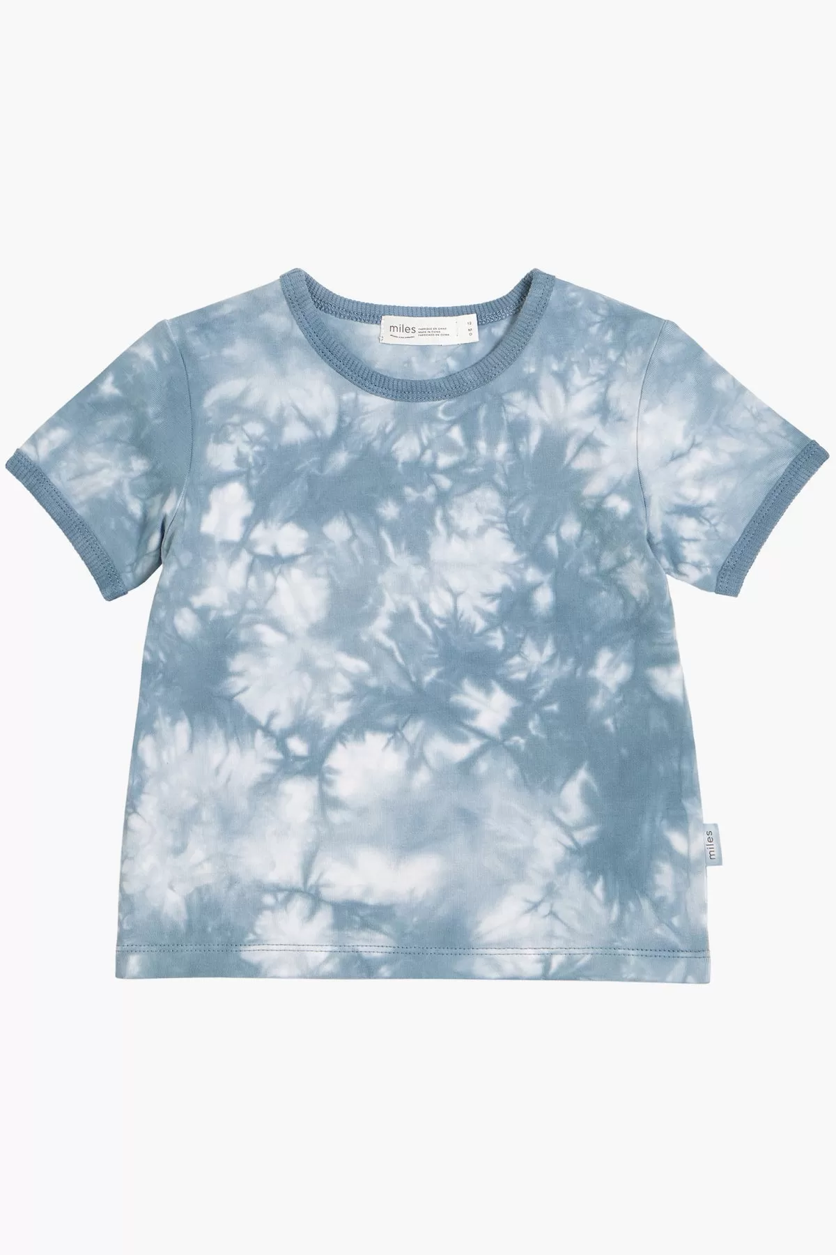 Miles Baby Tie Dye Baby Boy T-Shirt - Blue Grey