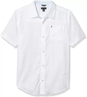 Nautica Boys 8-20 Short Sleeve Chambray Woven Shirt