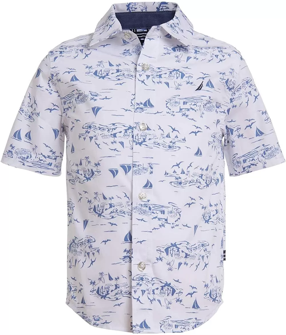 Nautica Boys 8-20 Short Sleeve Woven Sail Shirt