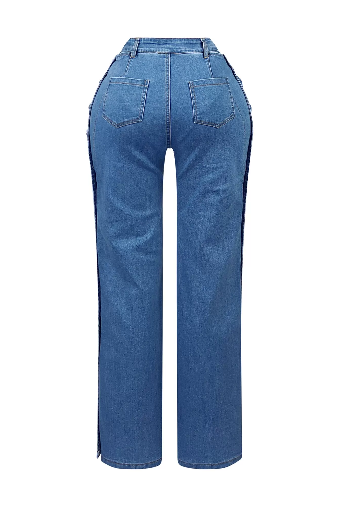 No Celestial Flare Snap Button Jeans