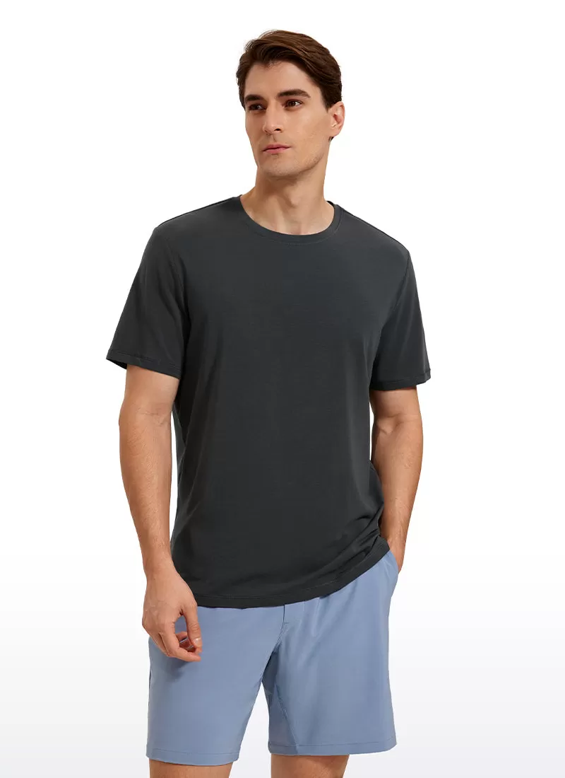 Pima Cotton T-Shirts Short Sleeve Crew Neck