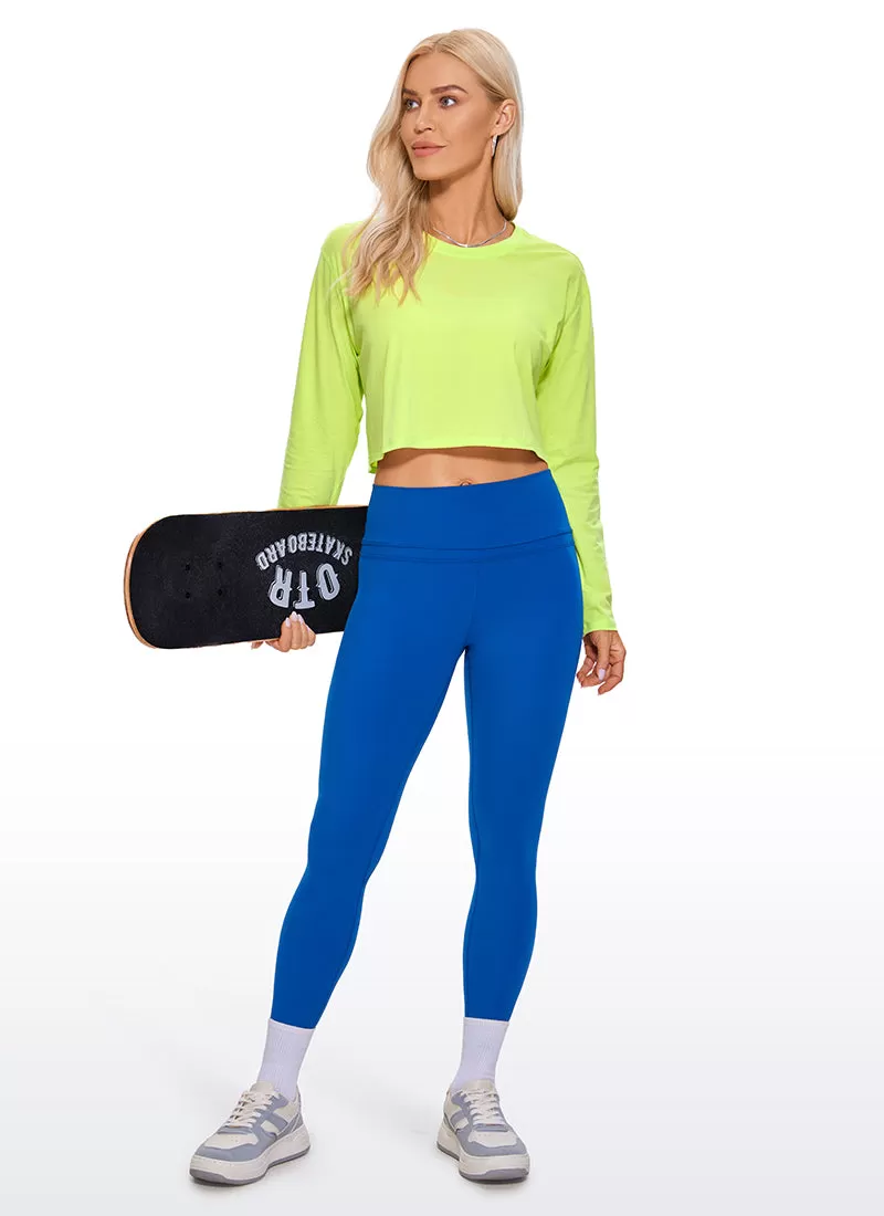 Pima Cotton Workout Cropped Long Sleeve