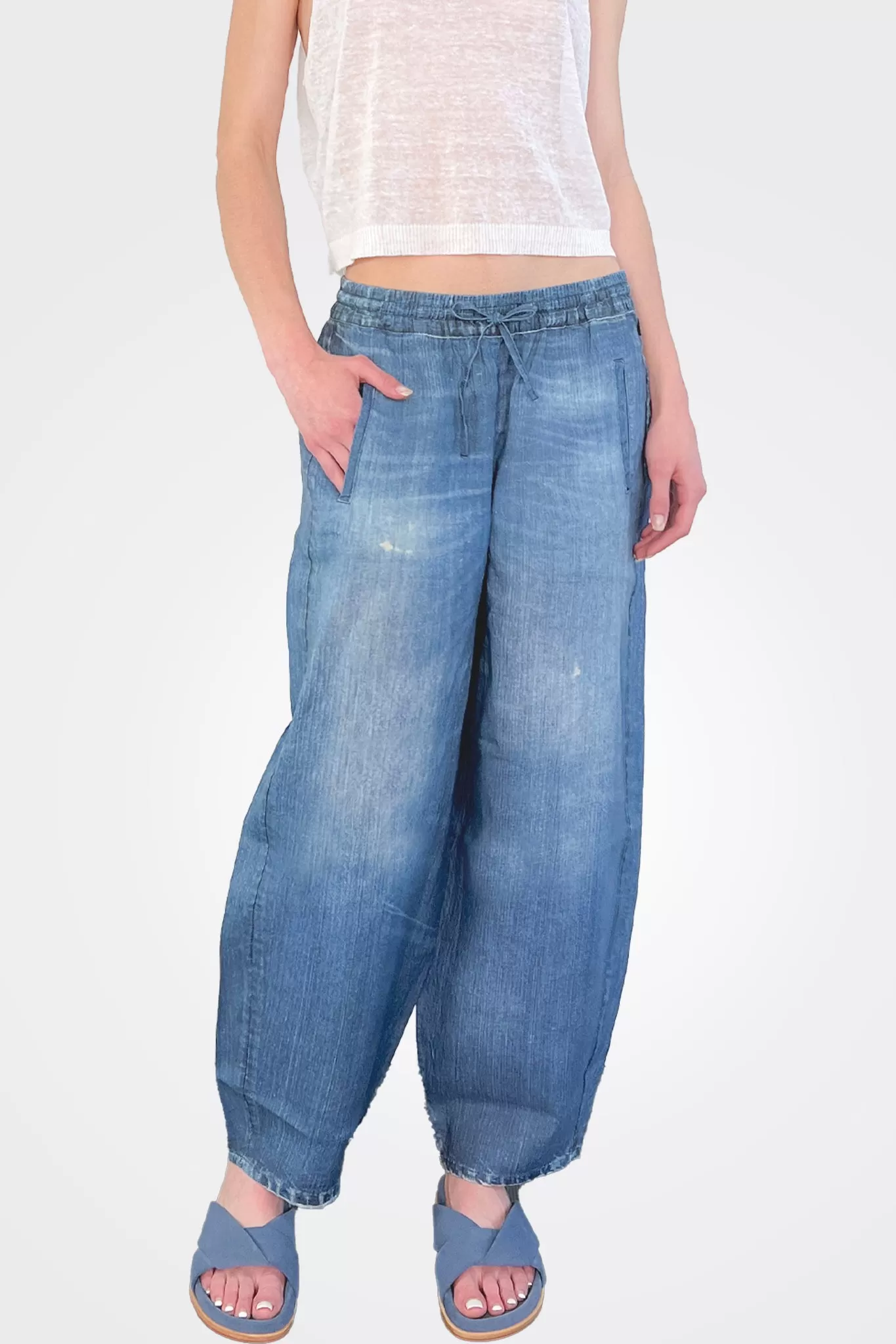 Rayla Sports Pants - Light Denim