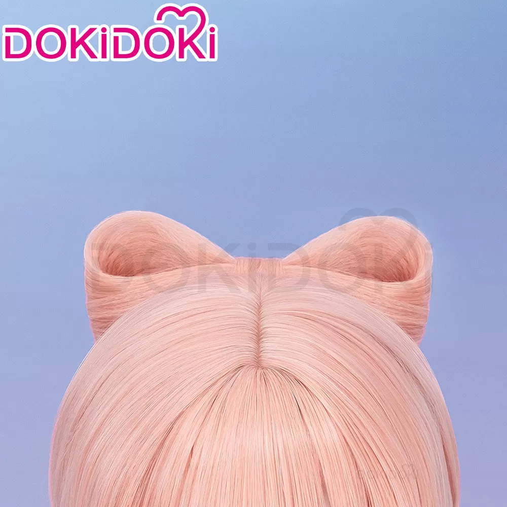 【Ready For Ship】DokiDoki Game Genshin Impact Sangonomiya Kokomi Cosplay Wig Pink Women Long Straight/ Head Accessories