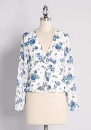 Rodeo Rose Button-Up Top